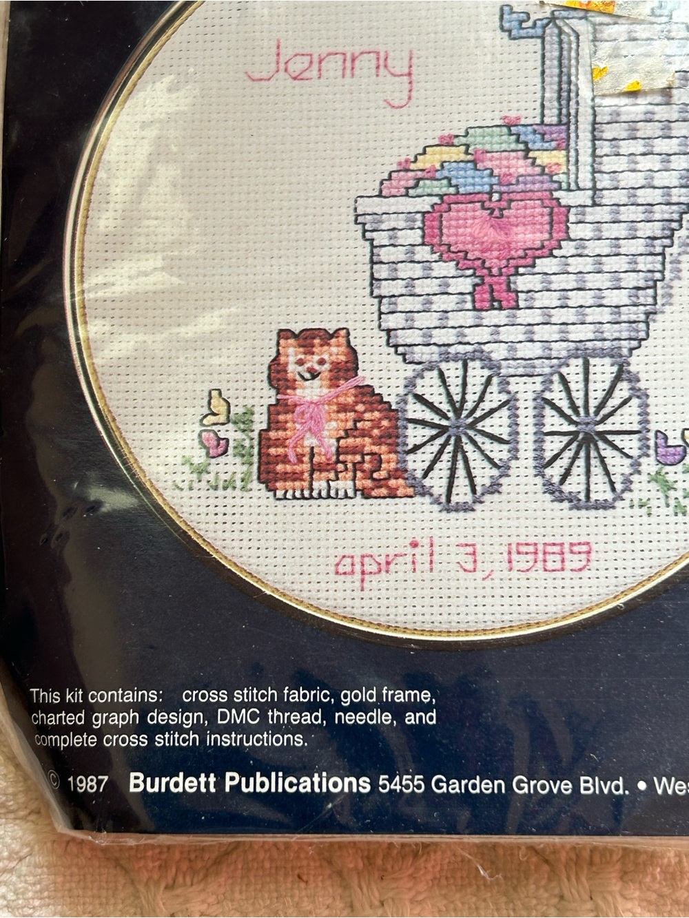 Dale Burdett "Baby on Board" Cross Stitch Kit - CK632 - 1987 Sealed - Picture 3 of 8